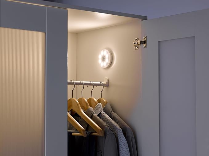 LED Night Light Cascia, Set of 2 Portable wall Lights with Motion Detector and Twilight Sensor, Battery Powered Warm White Hallway, Bedroom and Children’s Room lamp, IP40 - Image 8