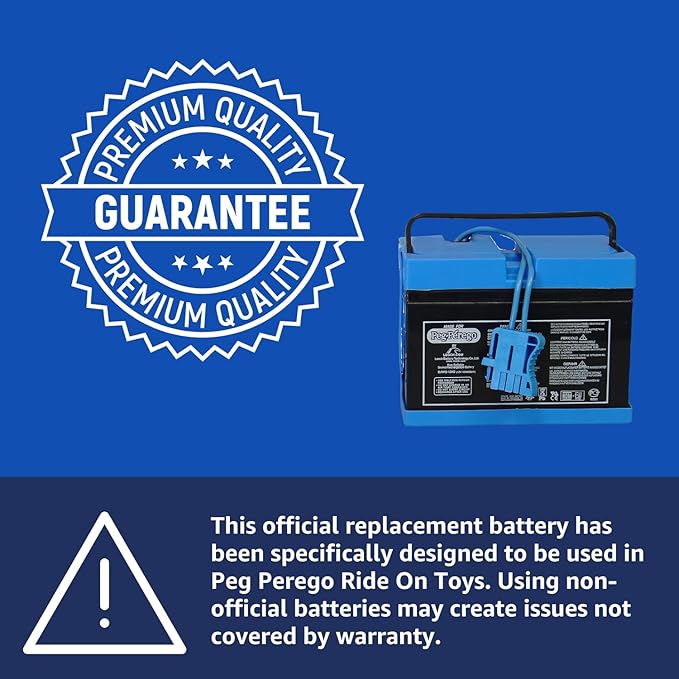 Peg Perego Official 12 Volt Replacement Battery for Ride on Toys. All Season Performance. Works with John Deere, Polaris, and Case IH licensed Peg Perego Ride on Toys - Image 7