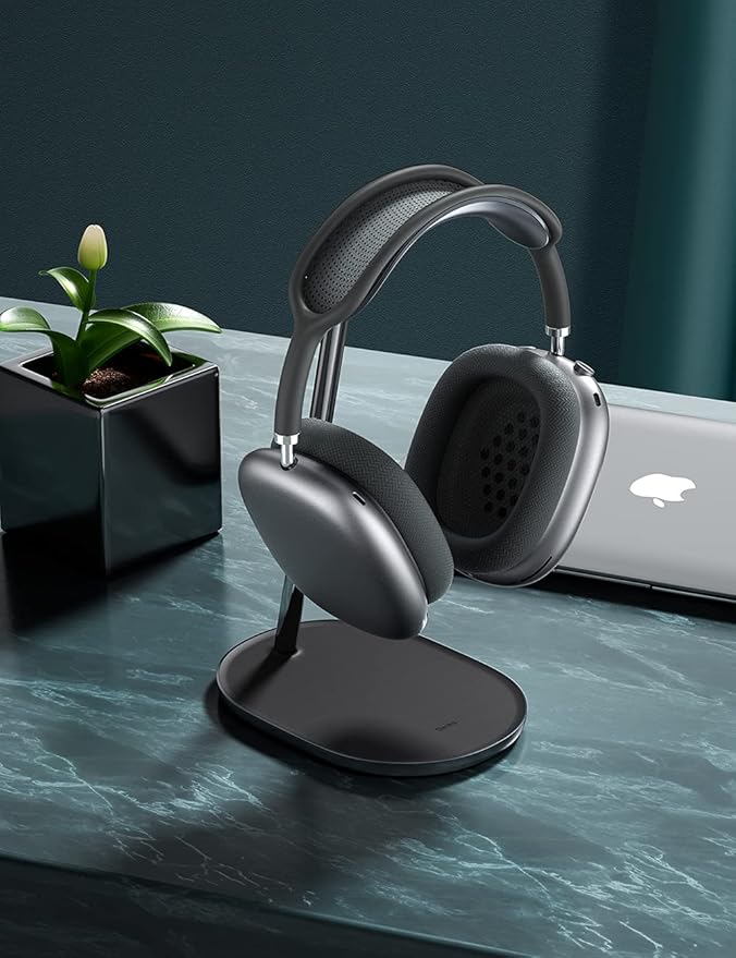 Headphone stand for apple airpods max universal aluminum gaming headset holder earphone holder earphone holder for all headphones black - Image 3