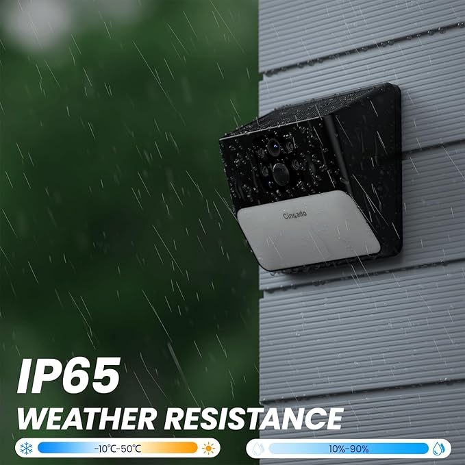 Cinnado Outdoor Camera Wireless-2K Solar Wall Light Cameras for Home Security with AI Motion Detection, Waterproof,Motion Activated Light, Siren Alarm Cloud/SD Storage, S2 (2, Black) - Image 6