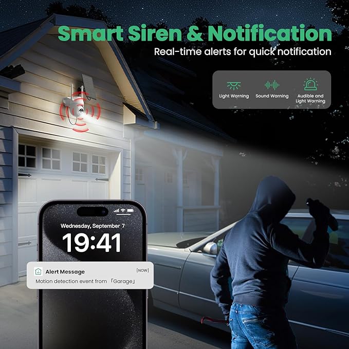 HOOISE PTZ Solar Powered Security Camera (Model: DM324). - Image 5