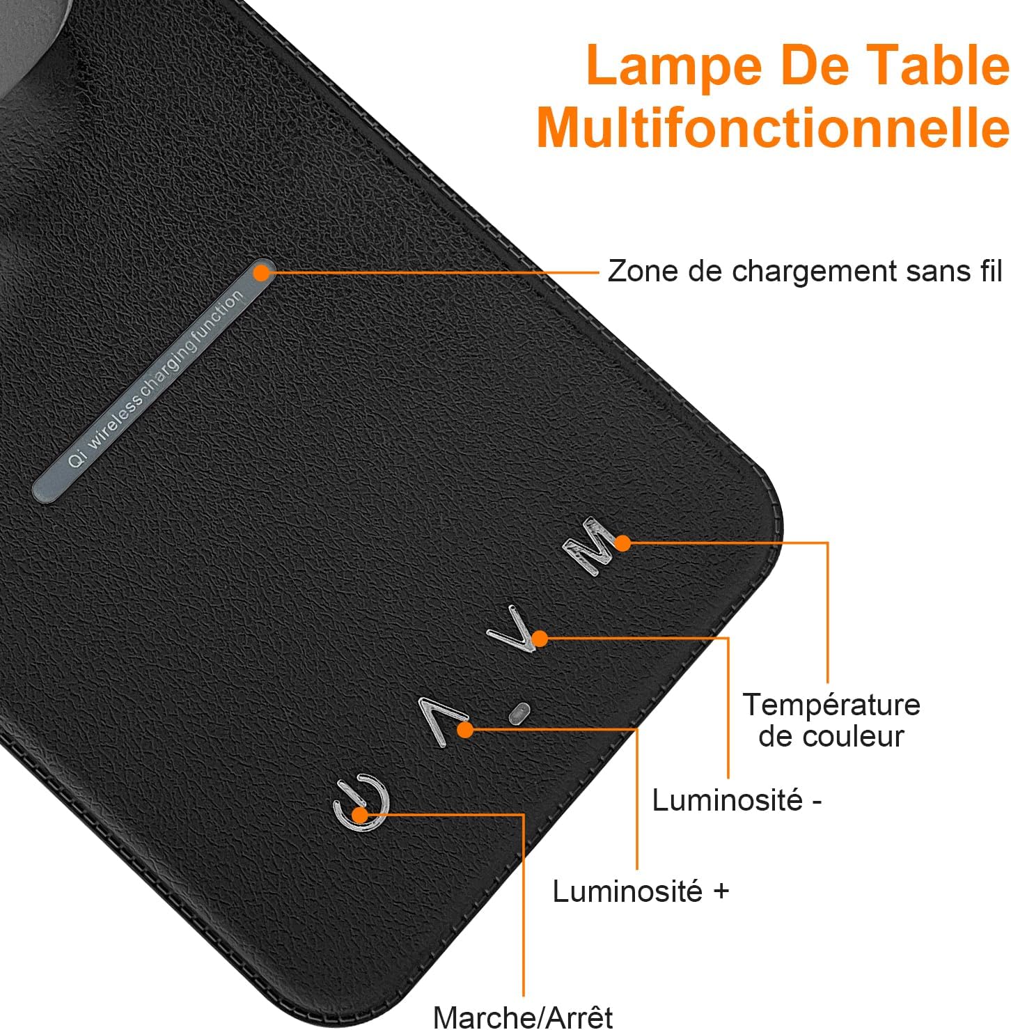 LED Desk Lamp, Foldable Dimmable Bedside Lamp with 5 Colour Modes and 5 Brightness Levels, USB Charging Port, for Reading Work (Black-Pro) - Image 10