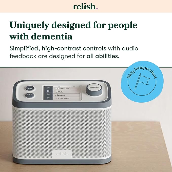 Relish - Simple Portable DAB/DAB+/FM Radio and MP3 Music Player for Seniors, those with Dementia, Alzheimer’s or Visually Impaired – USB, Large Buttons, Simple Design, Easy to Use - Image 8