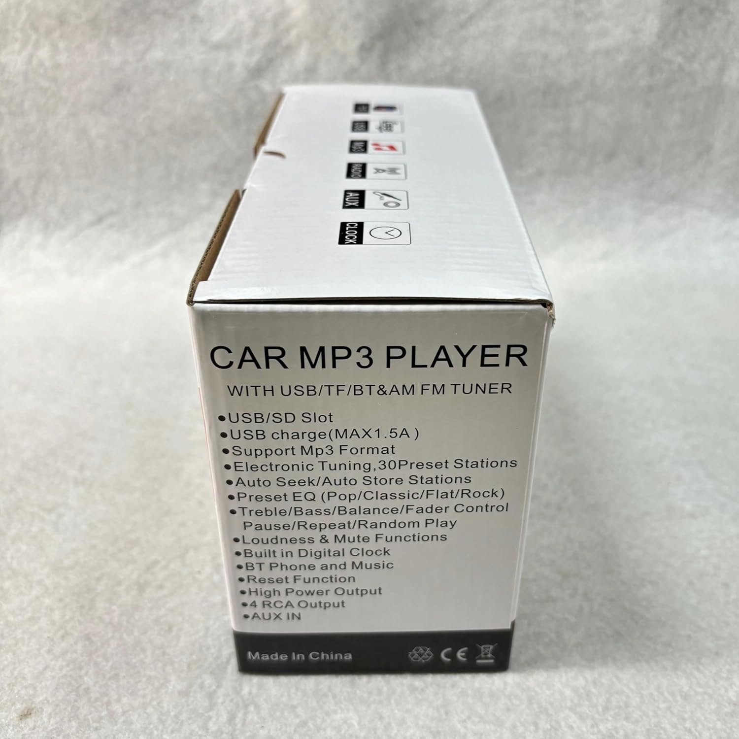 Single DIN Car Radio Receiver Automatic Brightness Bluetooth Car Stereo with LCD Display AM/FM Radio MP3 Player USB SD Aux Port Built-in Microphone Hands-Free Call App Control - Image 3