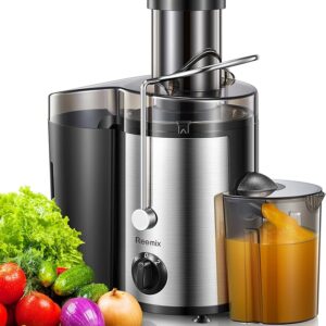Juicer Vegetable and Fruit, Centrifugal 72 mm Filling Opening, 800 W Stable Power, Quick Juicing, Centrifugal, Easy to Clean with Brush, BPA-Free (Black, 800W)