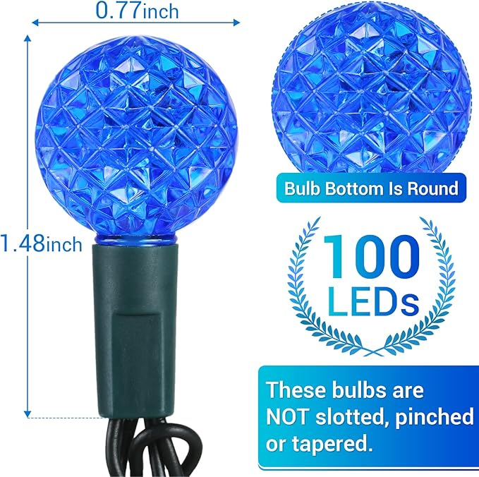 Extrastar Globe String Lights Battery Operated 8 Modes Colorful LED Outdoor String Lights, 34ft 100 LEDs Waterproof Ball Fairy Lights for Outdoor Indoor Holiday Wedding Party Garden Decoration - Image 7