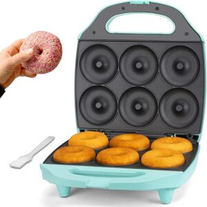 Baker's Friend Donut Maker and Mini Donut Maker 6 x 7.5 cm, Baking Tray, Donut Party, Aqua