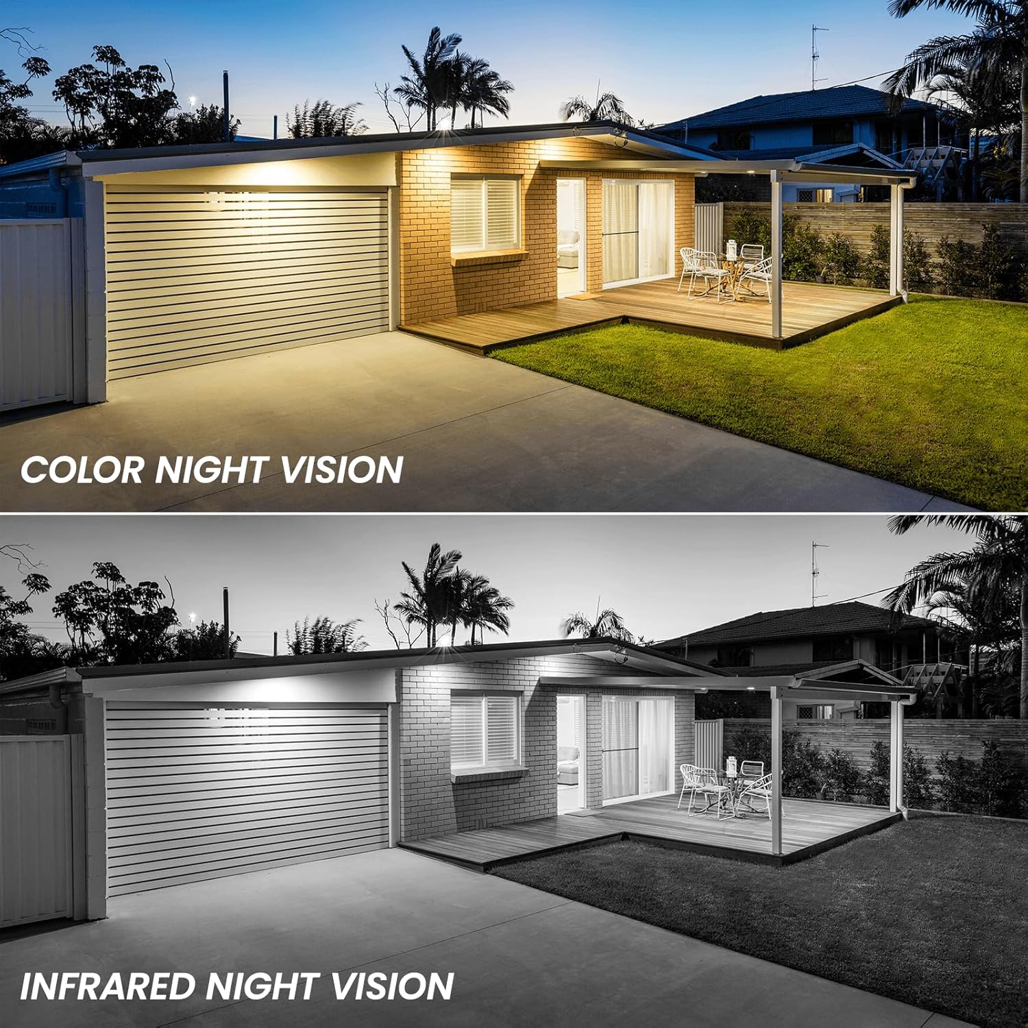 Cinnado Outdoor Camera Wireless-2K Solar Wall Light Cameras for Home Security with AI Motion Detection, Waterproof,Motion Activated Light, Siren Alarm Cloud/SD Storage, S2 (2, Black) - Image 4