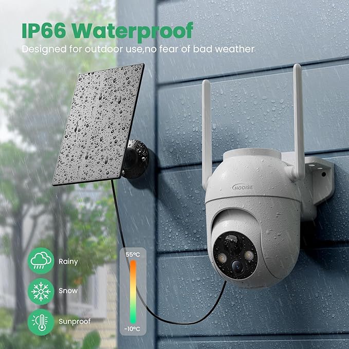 HOOISE PTZ Solar Powered Security Camera (Model: DM324). - Image 3