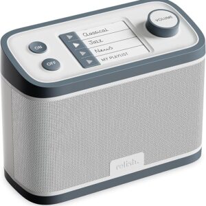 Relish - Simple Portable DAB/DAB+/FM Radio and MP3 Music Player for Seniors, those with Dementia, Alzheimer’s or Visually Impaired – USB, Large Buttons, Simple Design, Easy to Use