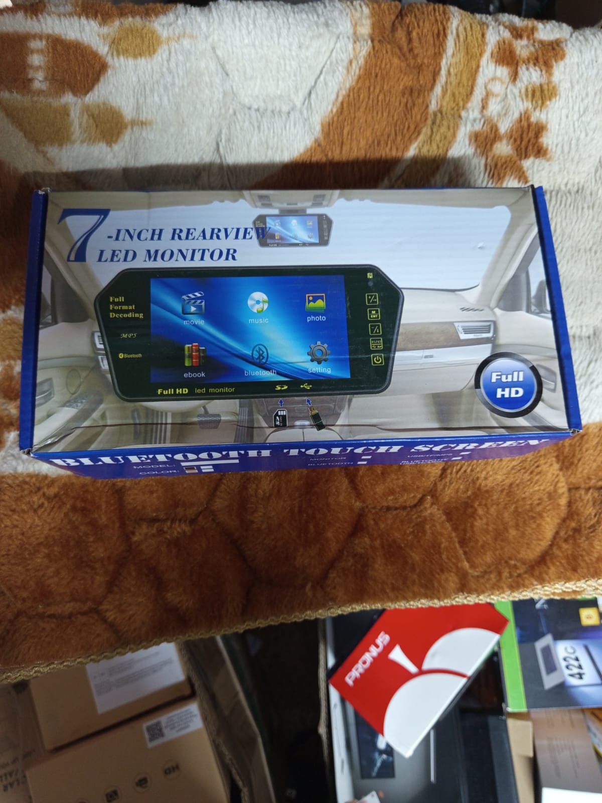 7" TFT LCD HD USB MP5 FM SD Car Rear View Bluetooth Mirror Monitor - Image 3