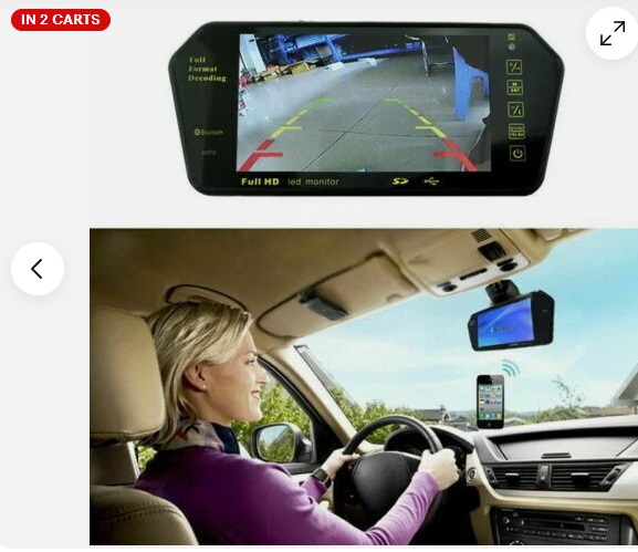 7" TFT LCD HD USB MP5 FM SD Car Rear View Bluetooth Mirror Monitor