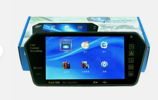 7" TFT LCD HD USB MP5 FM SD Car Rear View Bluetooth Mirror Monitor - Image 8