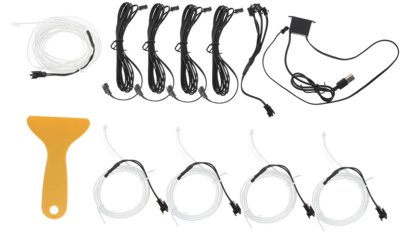 STOBAZA 1 Set Flexible LED Car Interior Lights Interface RGB Strip Light for Dashboard Door Decoration Easy Install for Car Home Decor - Image 6