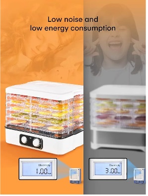 Fruit and Vegetable Dehydrator with 5 Adjustable Trays - Image 7