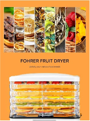 Fruit and Vegetable Dehydrator with 5 Adjustable Trays - Image 8