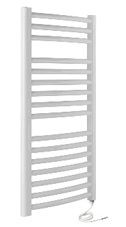 WHITE Straight Heated Towel Rail W500mm x H800mm Flat Central Heating Towel Radiator - Image 2