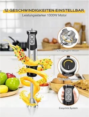 Benefast Multifunctional mixer: the hand mixer comes with 6 attachments - Image 6