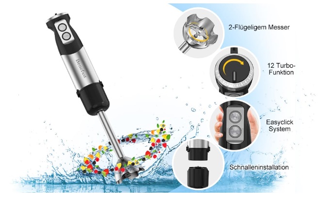 Benefast Multifunctional mixer: the hand mixer comes with 6 attachments - Image 9