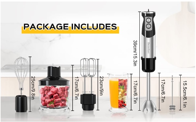 Benefast Multifunctional mixer: the hand mixer comes with 6 attachments - Image 10