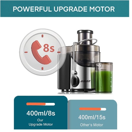 Juicer Machines, Juilist 3" Wide Mouth Juicer Extractor Max Power 800W - Image 7
