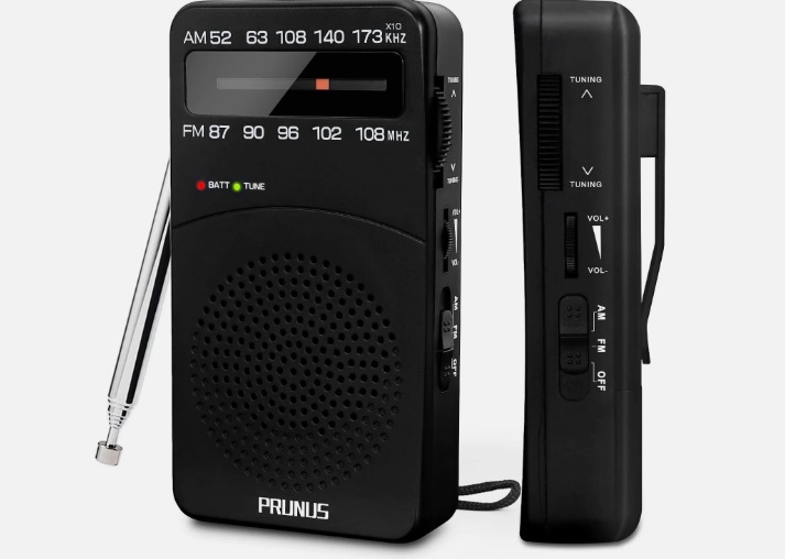 PRUNUS J-166 Portable Radio Battery Operated, AM FM Radio Pocket, Small Radio - Image 2
