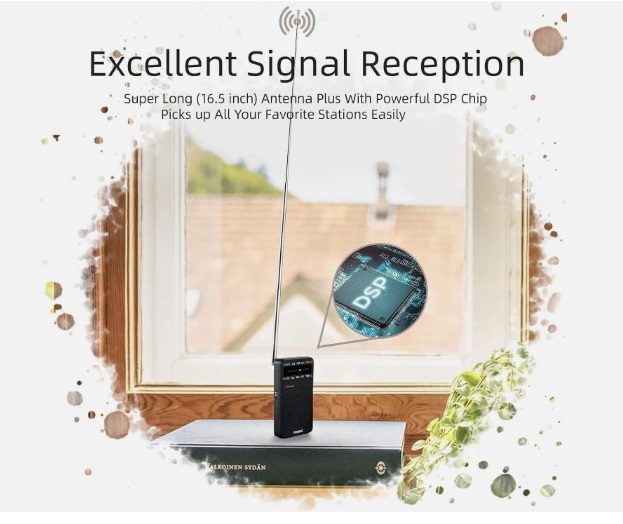 PRUNUS J-166 Portable Radio Battery Operated, AM FM Radio Pocket, Small Radio - Image 5