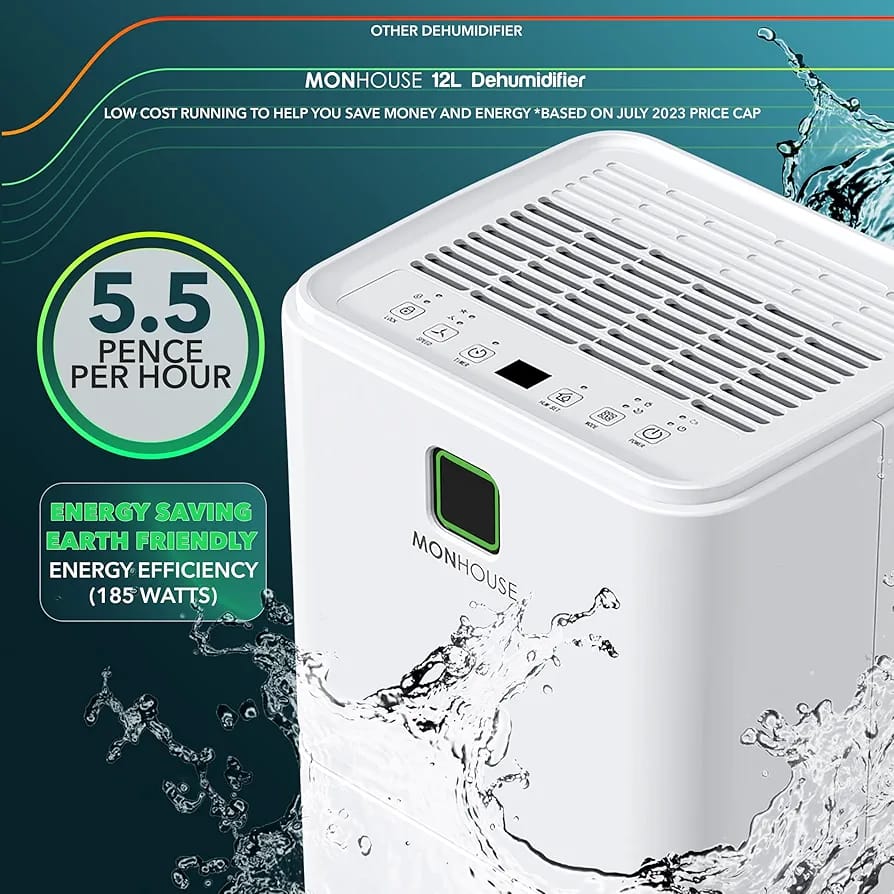 MONHOUSE 12L/Day Digital Dehumidifier - Image 3