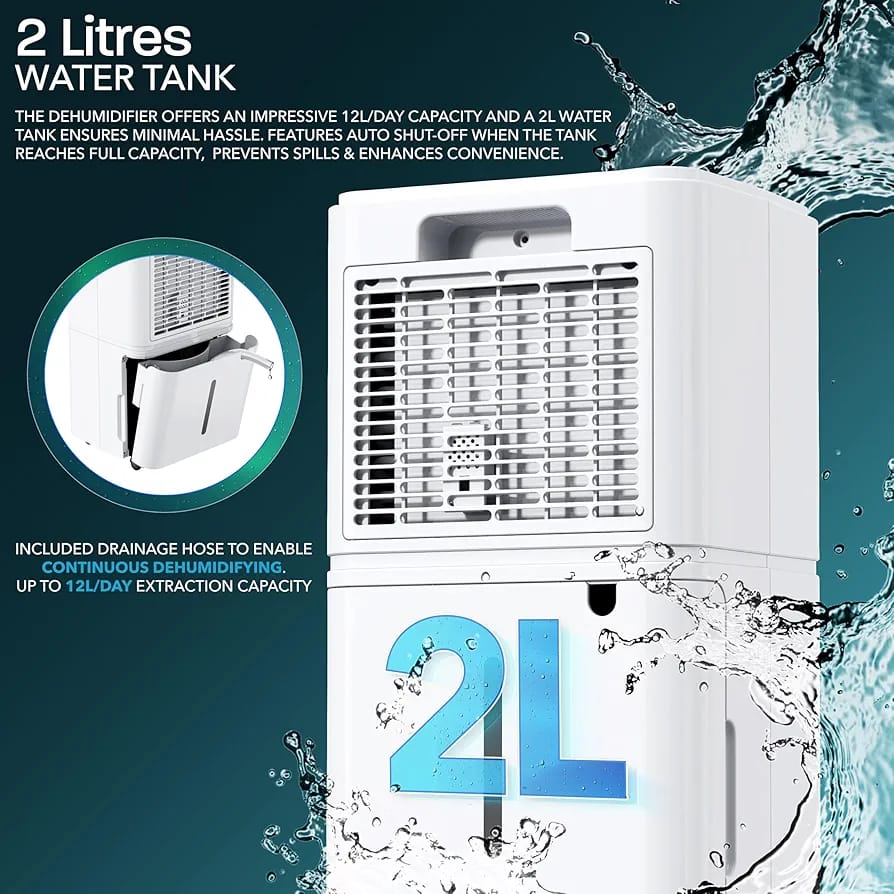 MONHOUSE 12L/Day Digital Dehumidifier - Image 4
