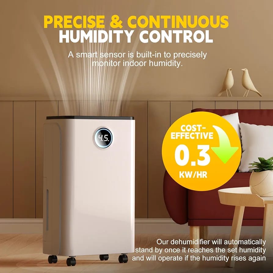 10L/Day Dehumidifier Real-Time Digital Humidity Display & Control - Image 7