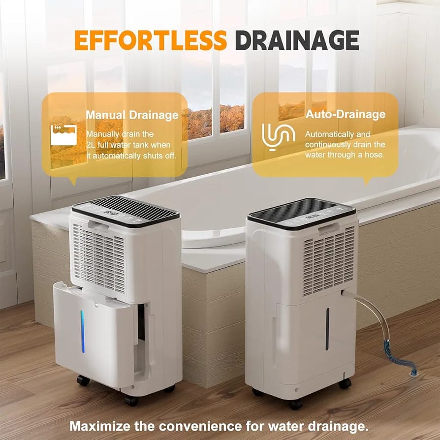 10L/Day Dehumidifier Real-Time Digital Humidity Display & Control - Image 8