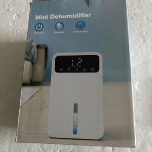 Dehumidifiers for Home, 1500ML Quite Dehumidifiers for Bedroom, Portable Electric Bathroom Dehumidifier, 12H Timer, Automatic Shutoff, 7 Colorful Lights, Mini Dehumidifier for Drying Clothes