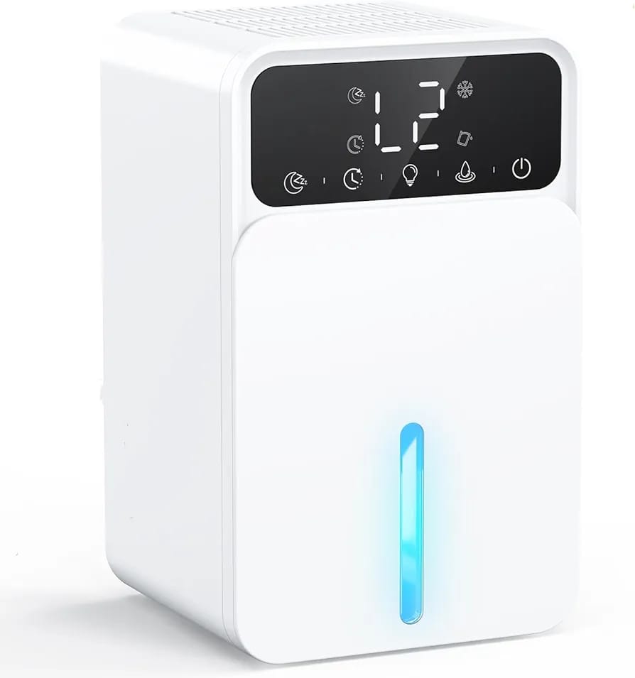 Dehumidifiers for Home, 1500ML Quite Dehumidifiers for Bedroom, Portable Electric Bathroom Dehumidifier, 12H Timer, Automatic Shutoff, 7 Colorful Lights, Mini Dehumidifier for Drying Clothes - Image 2