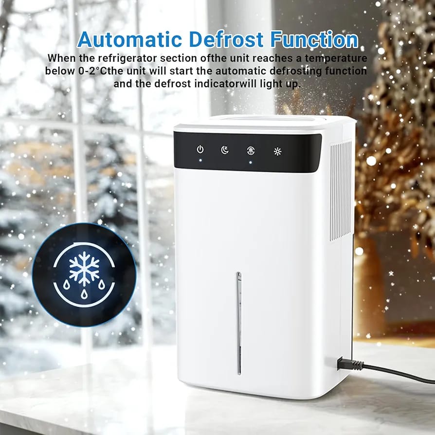 EVARY Portable Dehumidifier DH130-EU-W-CP, White, 1L/day, Intermittent Operation - Image 7