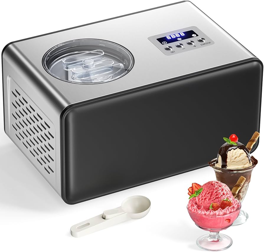 Ice Cream Maker with 2L Compressor