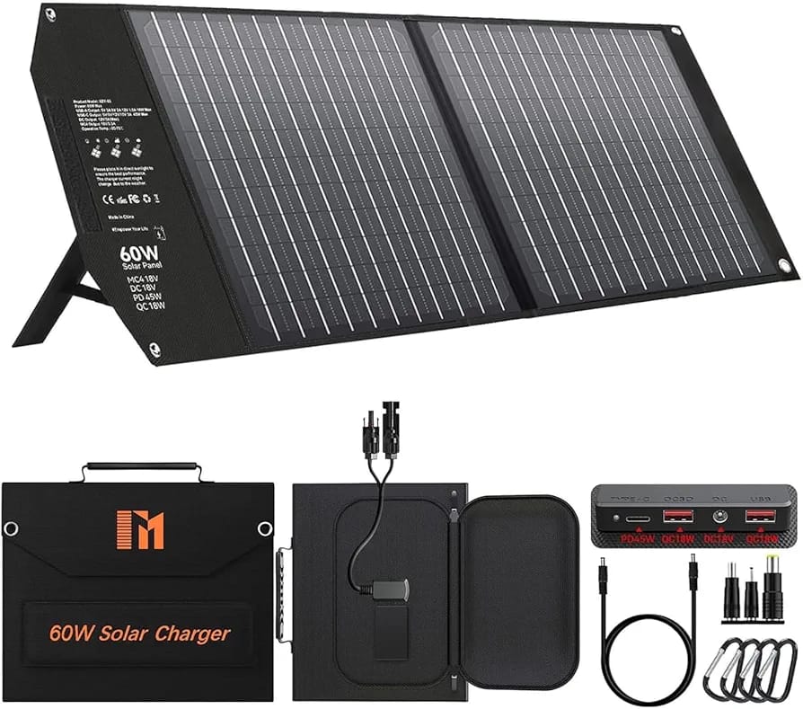 60 W Solar Panel Foldable with 5 Ports - Image 2