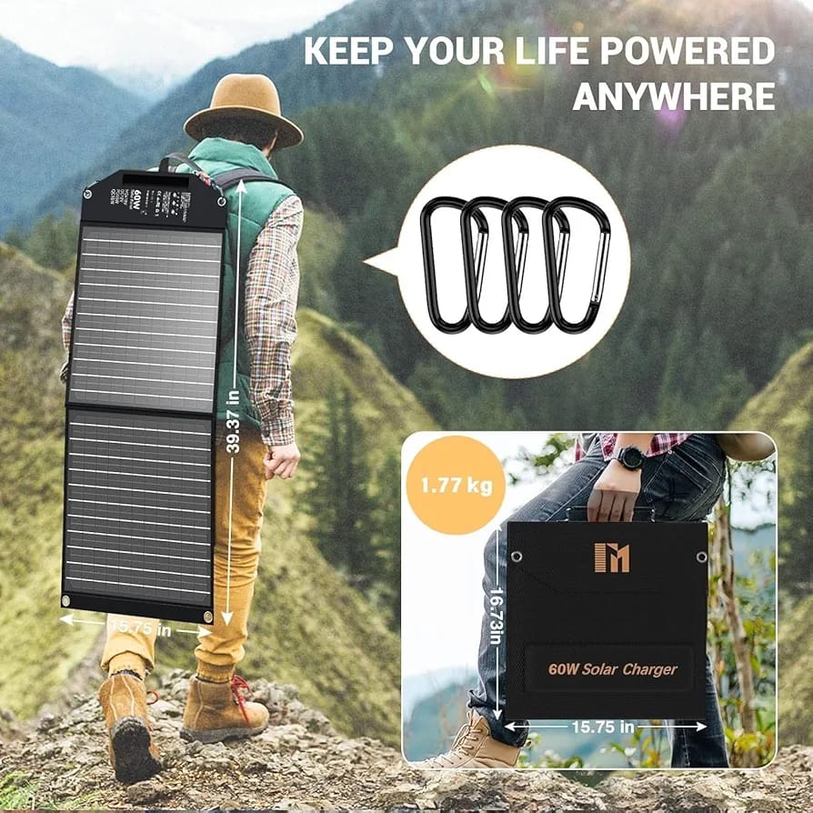 60 W Solar Panel Foldable with 5 Ports - Image 7