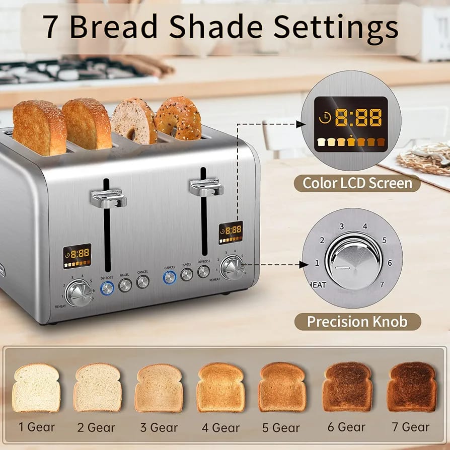 4-Slice Smart Toaster with Digital Touchscreen - Image 3