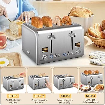 4-Slice Smart Toaster with Digital Touchscreen - Image 5