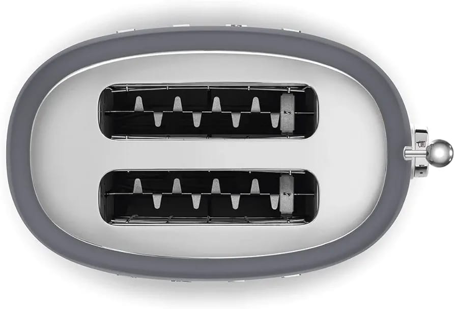 SMEG 2 Slice Toaster with 6 Presets and Defrost Function and Removable Crumb Tray TSF01SSUS, Stainless Steel - Image 4