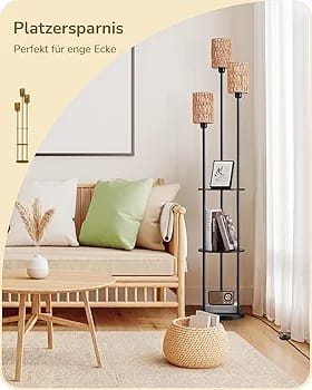 EDISHINE Floor Lamp Living Room, 3-Bulb Vintage Floor Lamp - Image 10