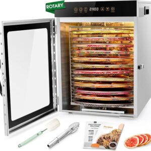 Kwasyo 12 Trays Stainless Steel Rotate Food Dehydrator