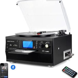 DIGITNOW Bluetooth Record Player Turntable with Stereo Speaker