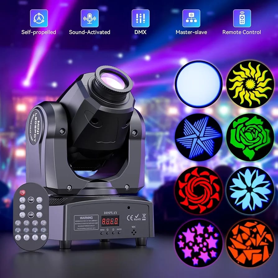 LED Moving Head Light Stage Lights with Remote Control - Image 5