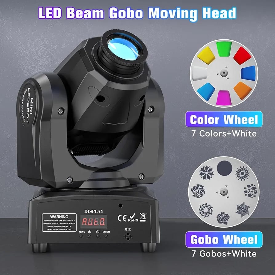 LED Moving Head Light Stage Lights with Remote Control - Image 3