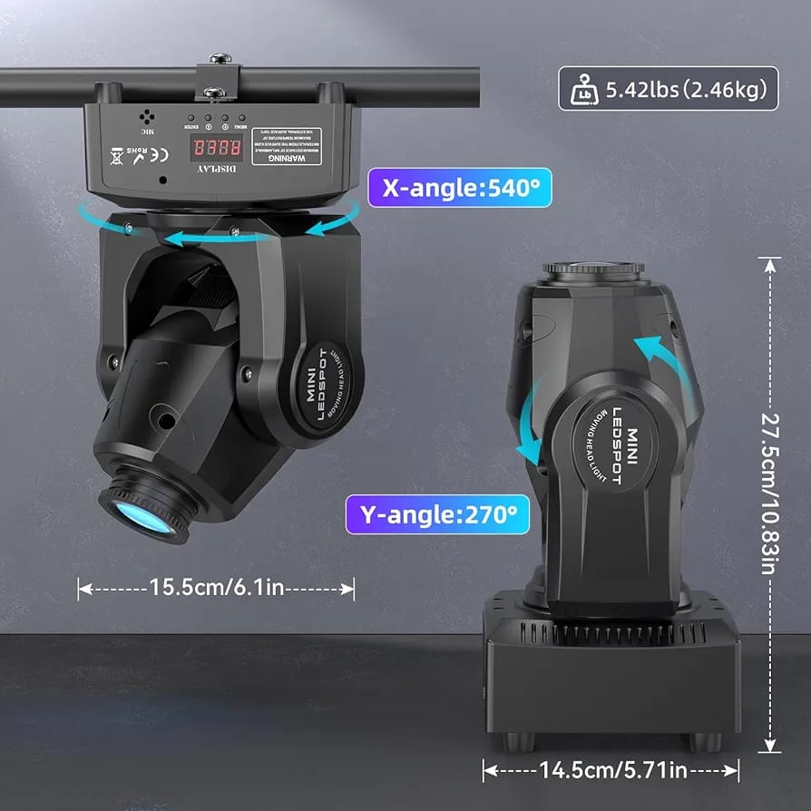 LED Moving Head Light Stage Lights with Remote Control - Image 6