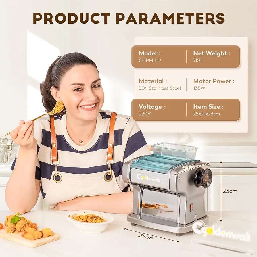 CGOLDENWALL Electric Pasta Making Machine - Image 5