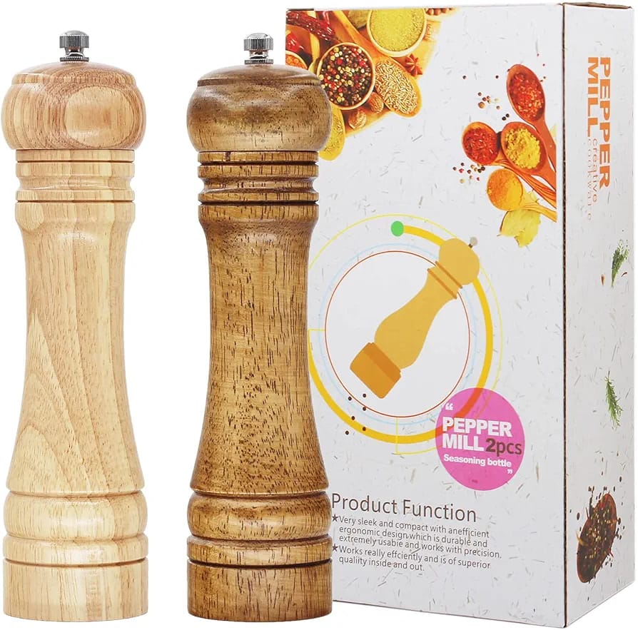 Wood Pepper Grinder Pepper Mill set