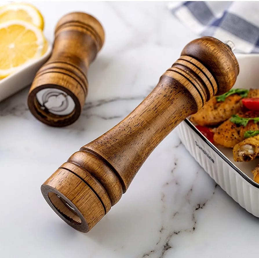 Wood Pepper Grinder Pepper Mill set - Image 4