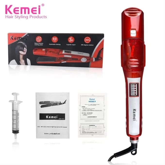 KEMEI KM3011 Steam Hair Straightener - Image 5